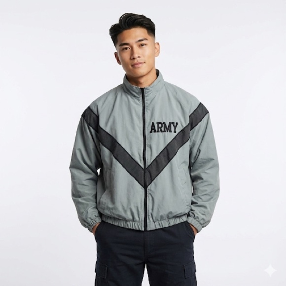 U.S. Army Military Field Jacket Gray Black Mens M Utility